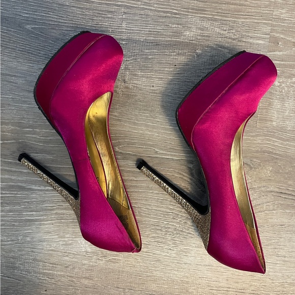 Candie’s pink sparkly heels size 7 - Picture 12 of 13